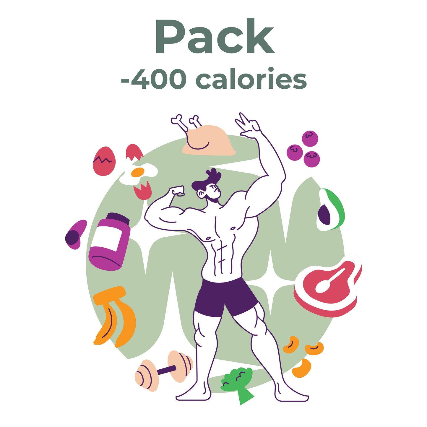 - de 400 calories