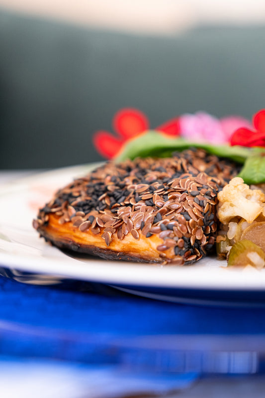 Saumon en croute de lin